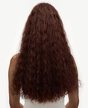 woman with dry frizzy hair