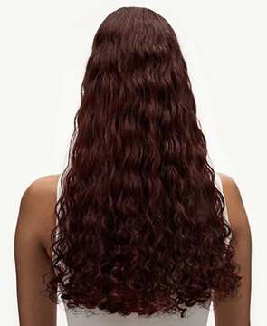 same woman with polished, hydrated curls