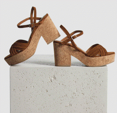 GIF of cork sandals
