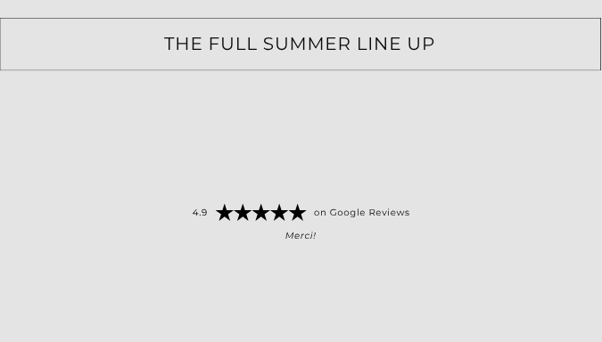 The full summer line up