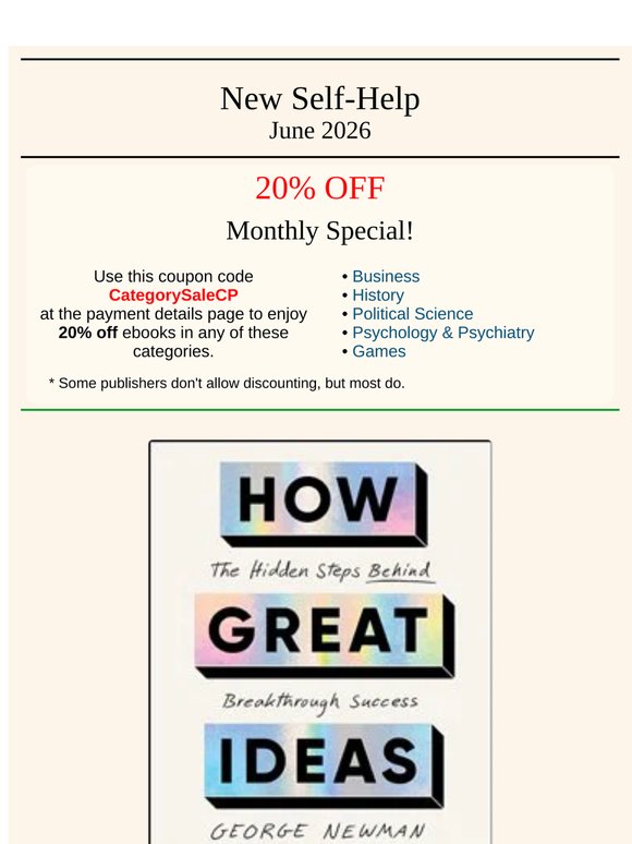 New Self Help: How Great Ideas Happen