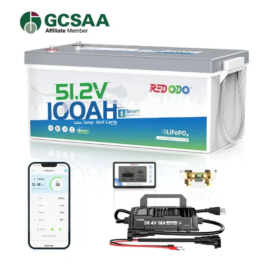🔥【Subscribe for $819】Redodo 48V 100Ah Bluetooth Golf Cart Lithium Battery Conversion Kit | For Club Car, EZGO, ICON, Yamaha