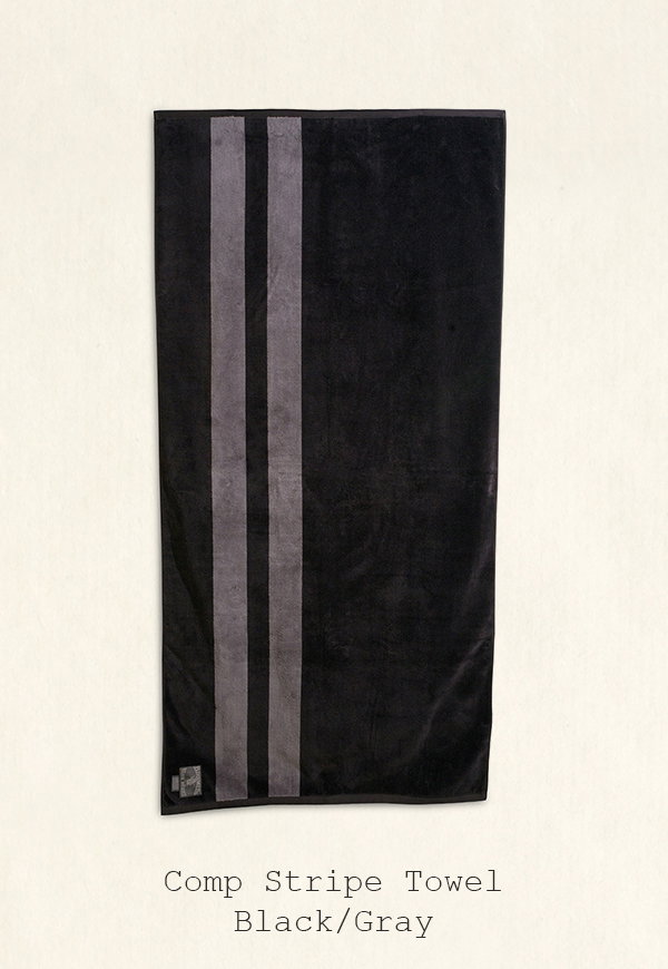 Comp Stripe Towel - Black/Grey