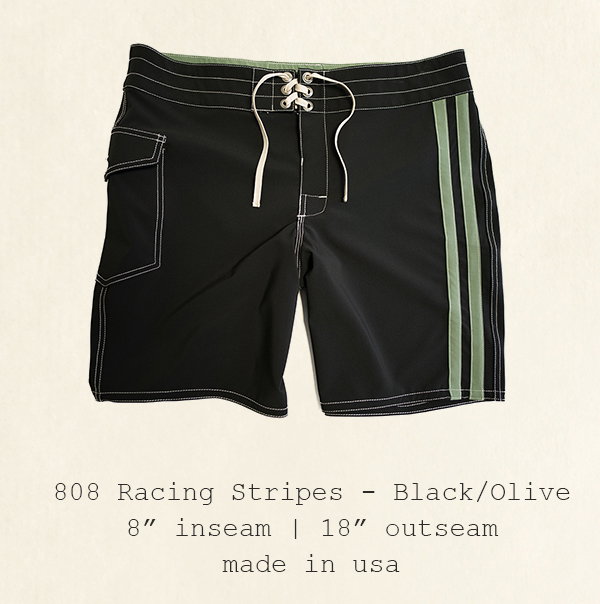 808 Racing Stripes - Black/Olive