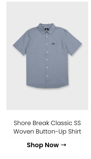 Shore Break Classic Short Sleeve Woven Button-Up Shirt