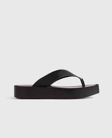 Italian Leather Thong Platform Sandal