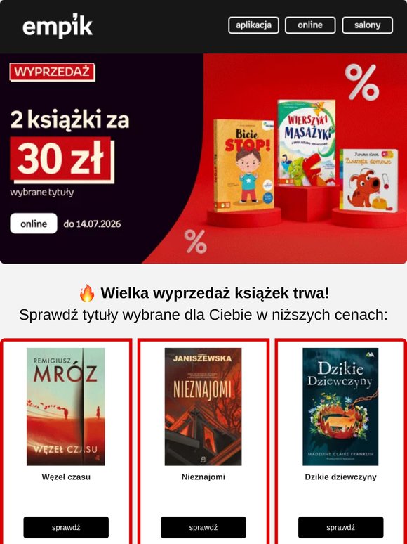 WYPRZEDAŻ! Książkowe pakiety JUZ OD 30 ZŁ! 🚨