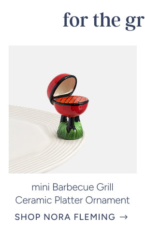 mini barbeque grill ceramic platter ornament