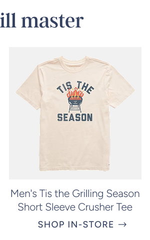men's tis the grilling season short sleeve crusher tee