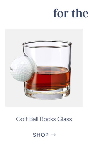golf ball rocks glass