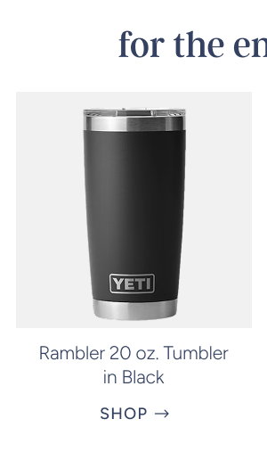 rambler 20oz tumbler in black