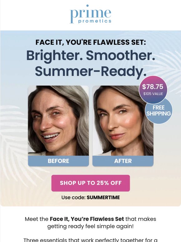 Your flawless face set is on SALE
