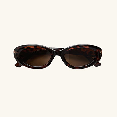 Brown Mix Oval Cat Eye Sunglasses