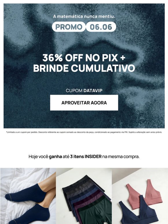 06.06 = 36% OFF só até 23h59