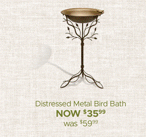 Metal Bird Bath