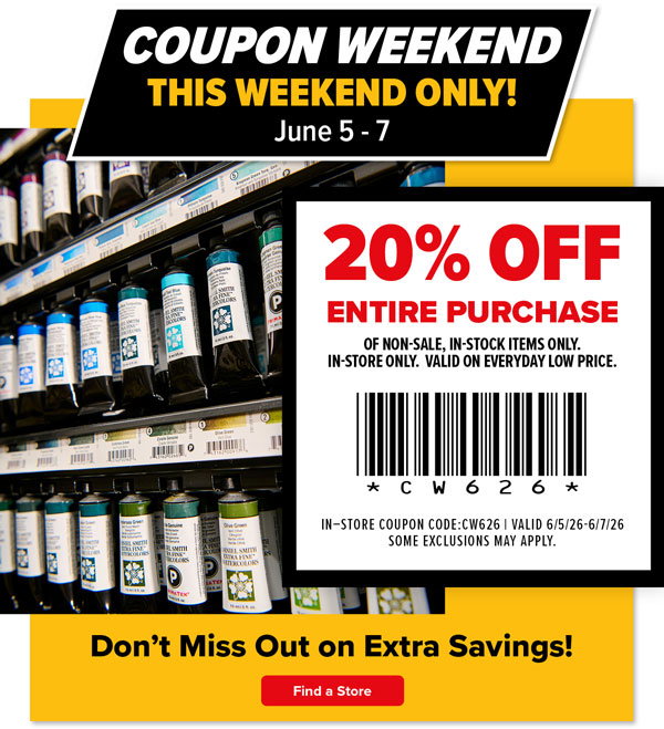Coupon Weekend This Weekend Only June 5 - June 7 20% Off Entire Purchase
