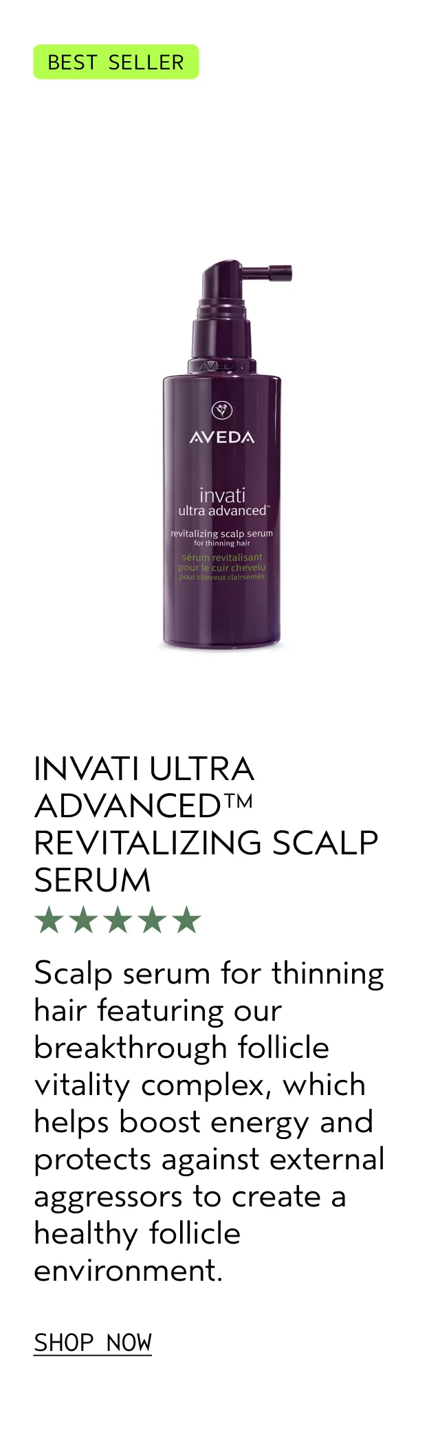 BEST SELLER | INVATI ADVANCEDᵀᴹ REVITALIZING SCALP SERUM | Scalp serum for thinning hair featuring our breakthrough follicle vitality complex, which helps boost energy and protects against external aggressors to create a healthy follicle environment. | SHOP NOW