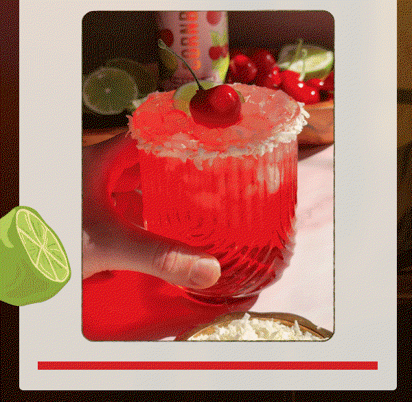 Coconut Cherry Lime Spritz GIF