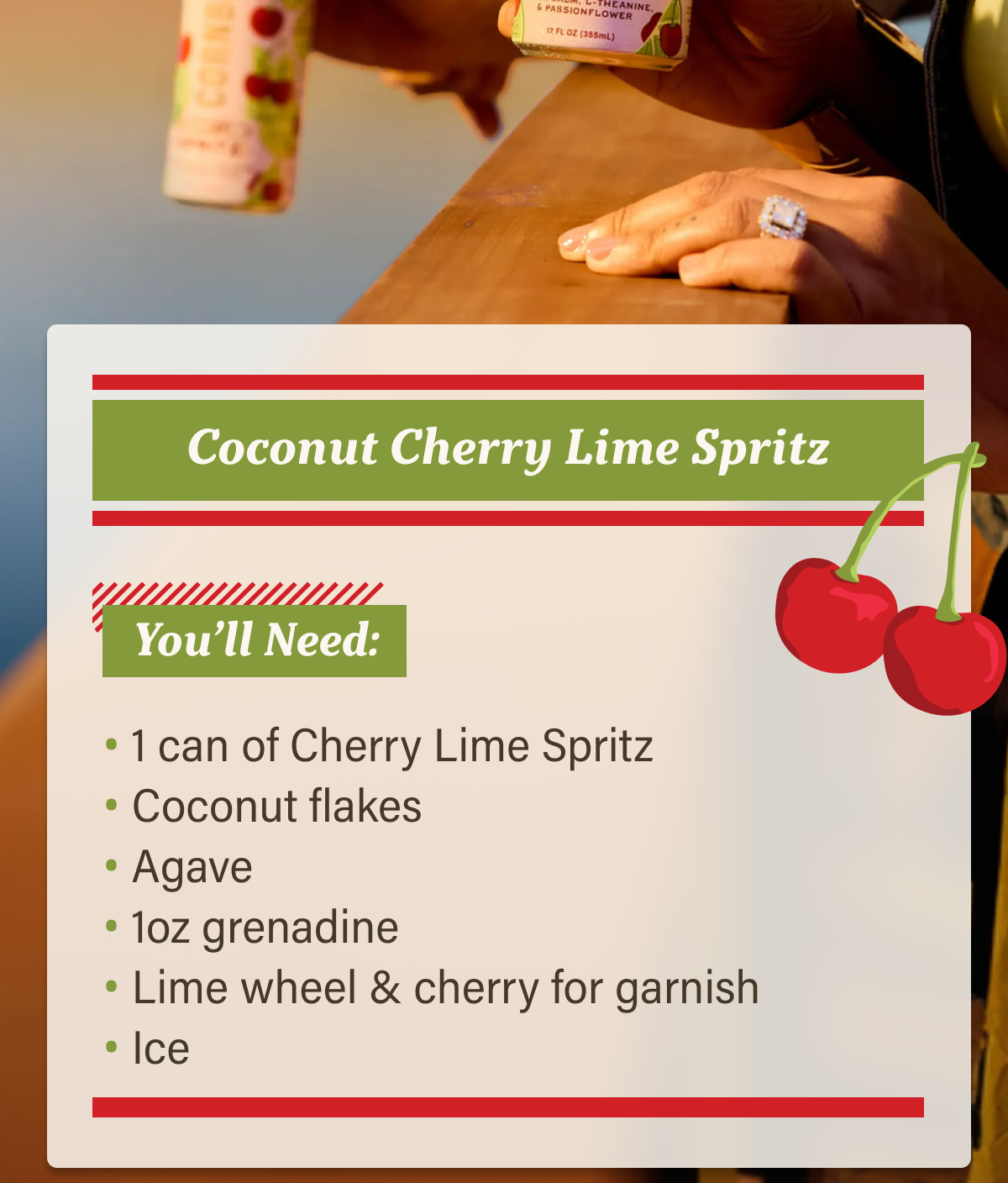 Coconut Cherry Lime Spritz