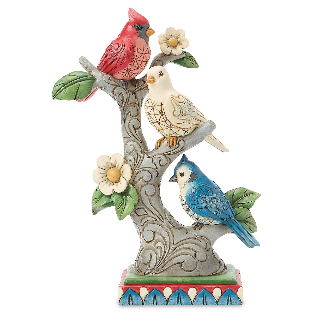Image of Patriotic Birds in Tree Figurine by Jim Shore®