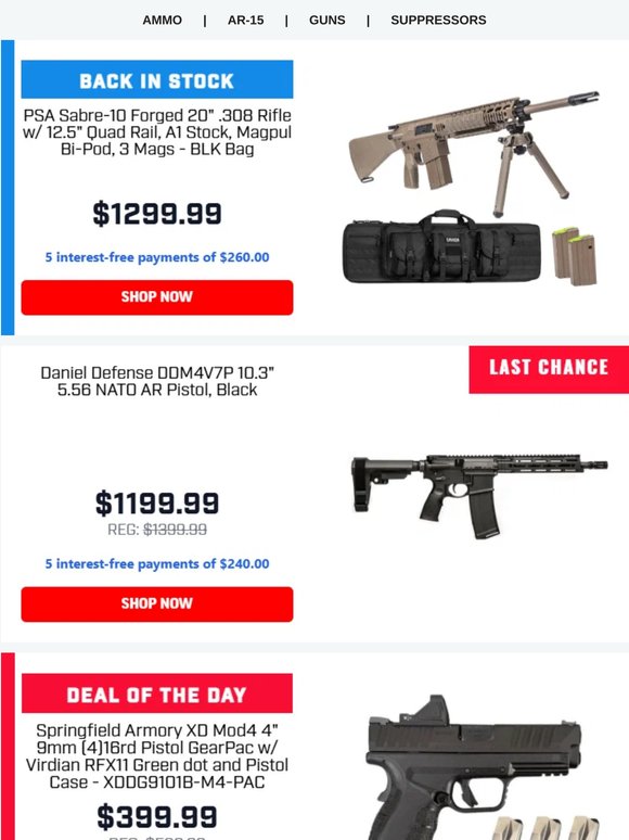 Your Weekend Deal Lineup: Guns, Ammo, Optics & More Inside!