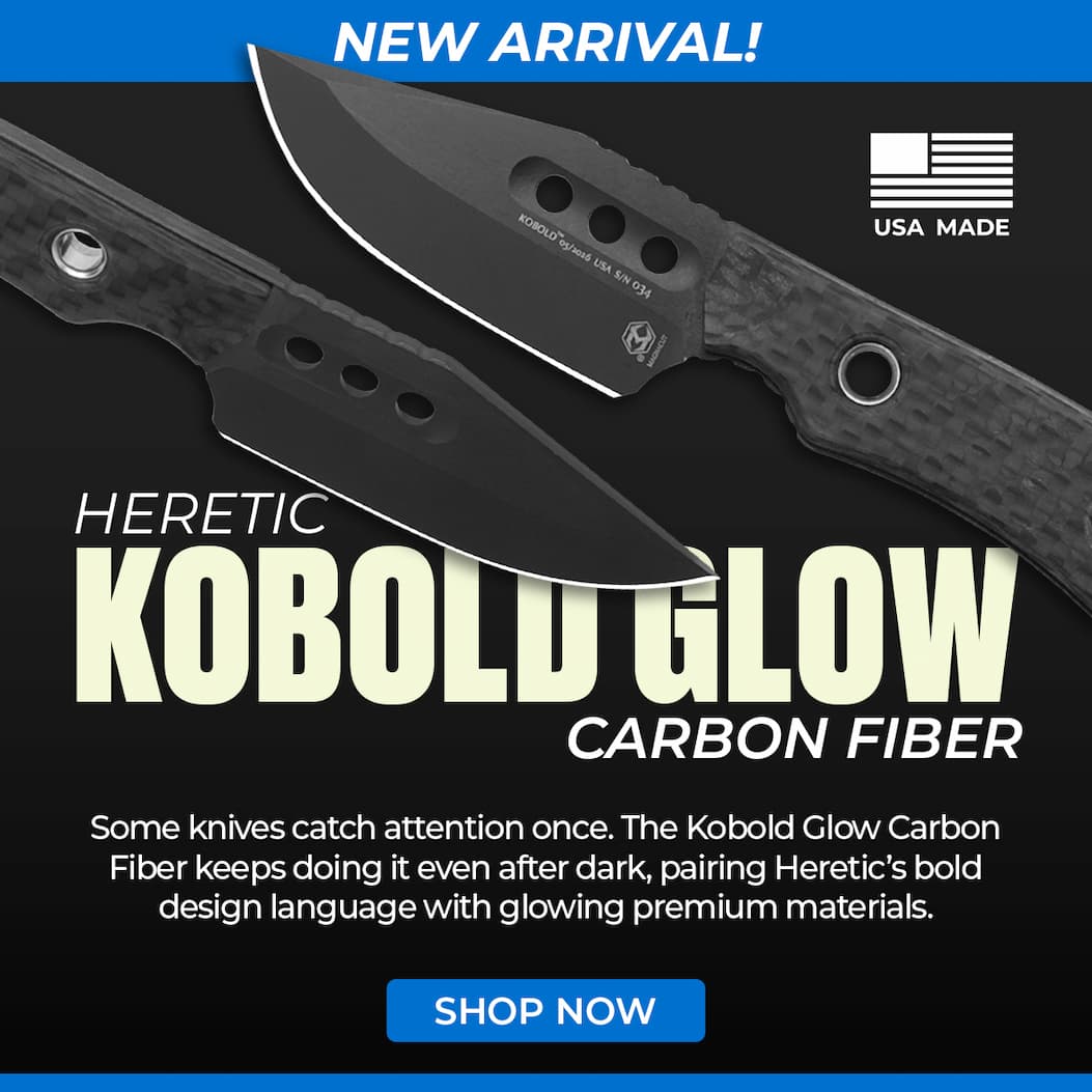 Heretic Knives Kobold Glow Carbon Fiber
