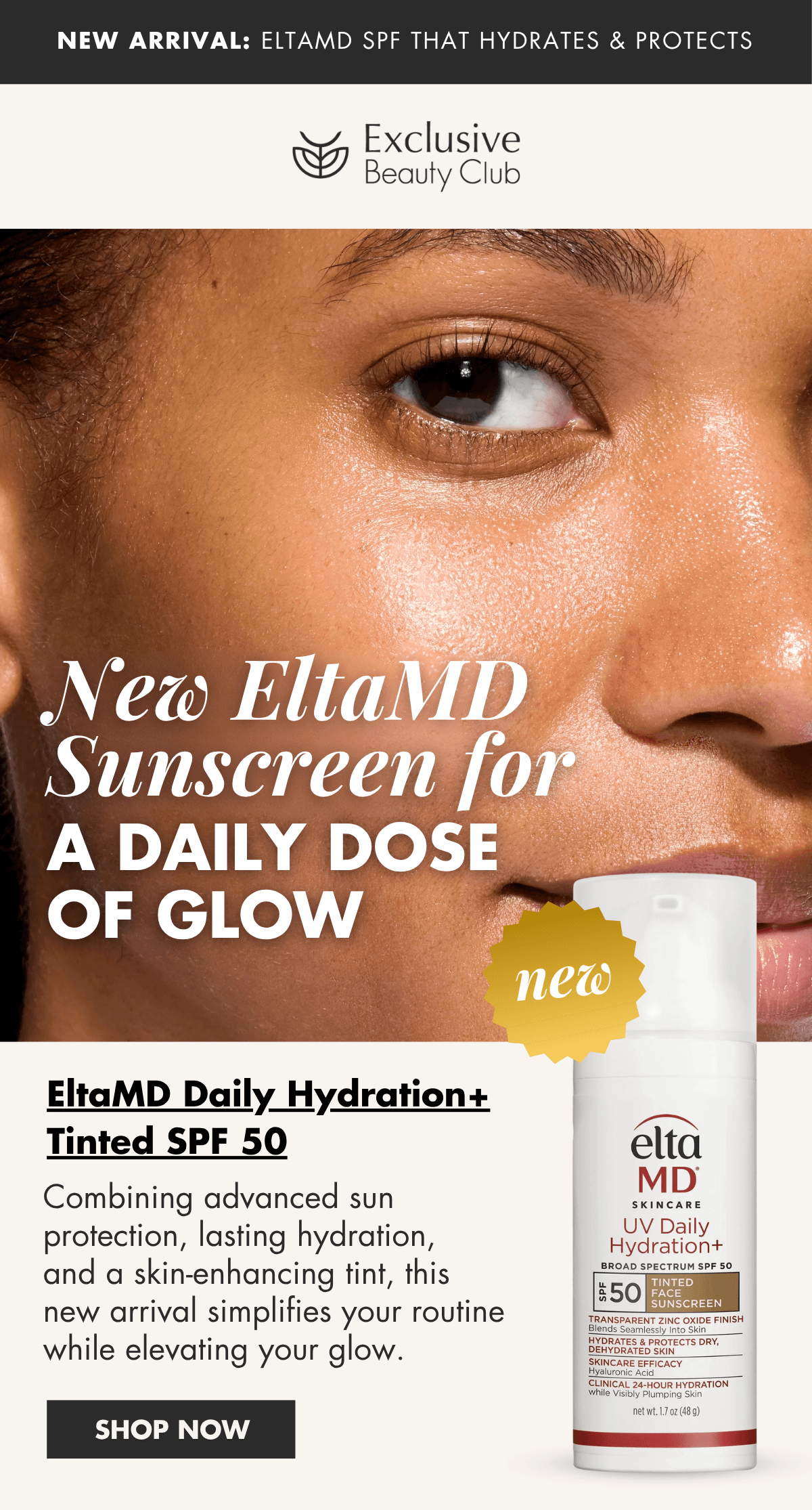 New EltaMD UV Daily Hydration+ Tinted SPF 50