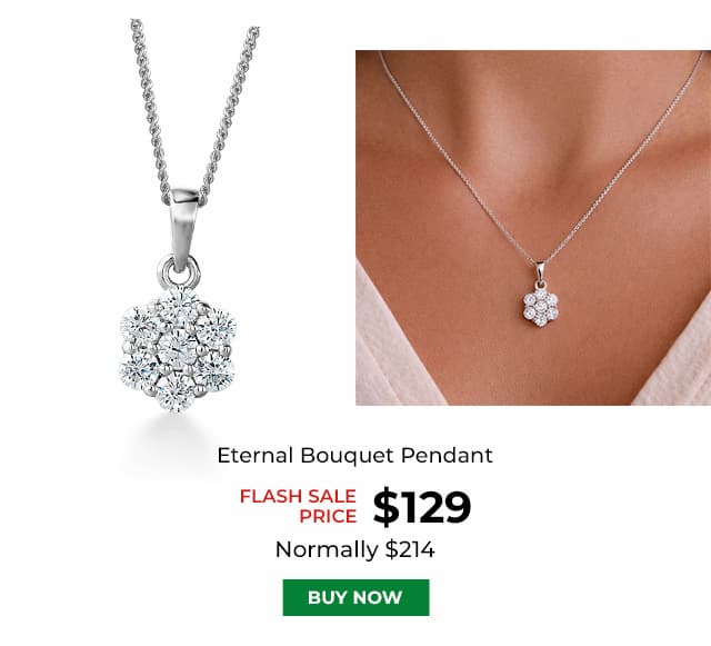 Eternal Bouquet Pendant Platinum Clad