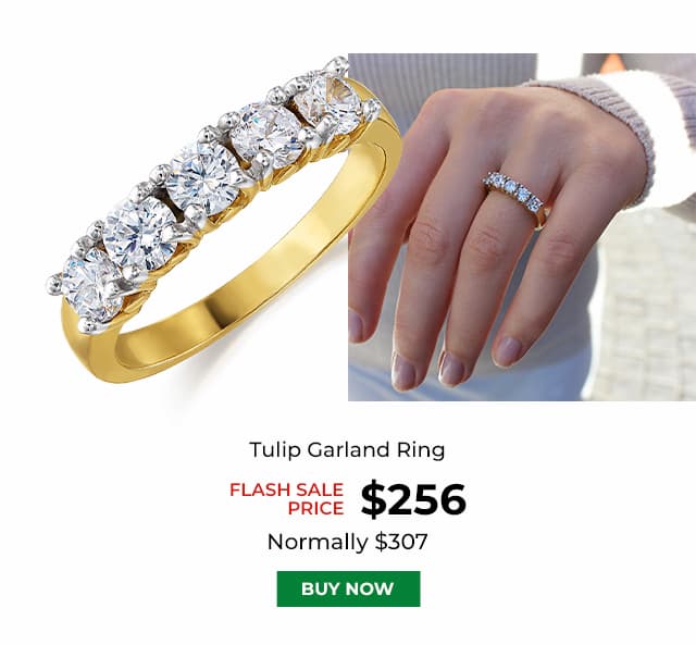 Tulip Garland Ring Gold Clad
