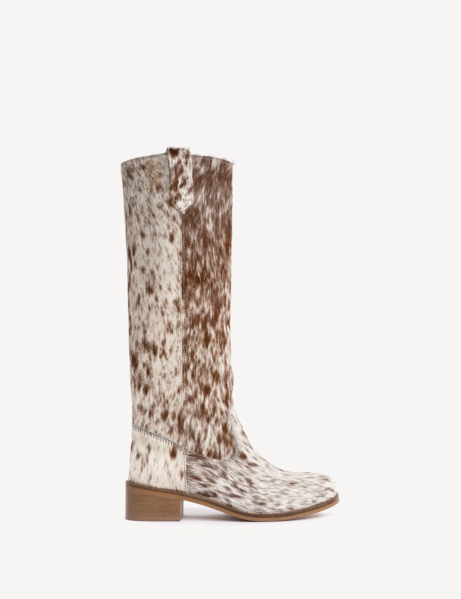 Image of Ann Gaucho Boot In Brown Shades Cow Fur