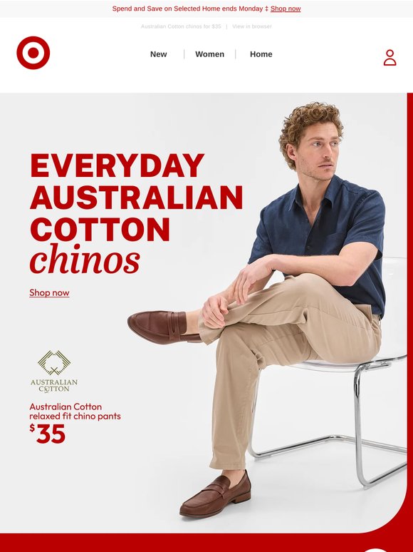 Outfit repeat in $35 Aussie cotton chinos