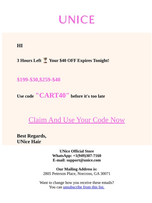 ⏳ Last Call! 3 Hours Left to Use Your $40 Off