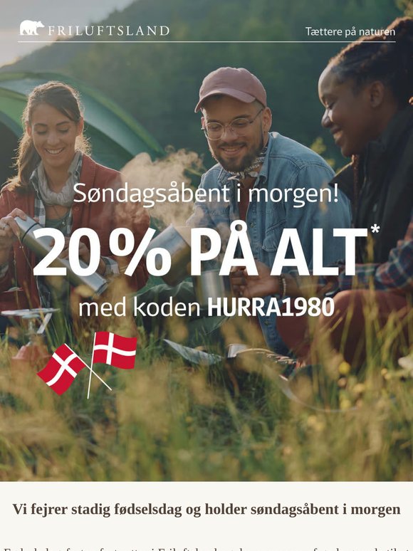 Husk at bruge rabatkoden før det er for sent - 20 % på alt* 🇩🇰