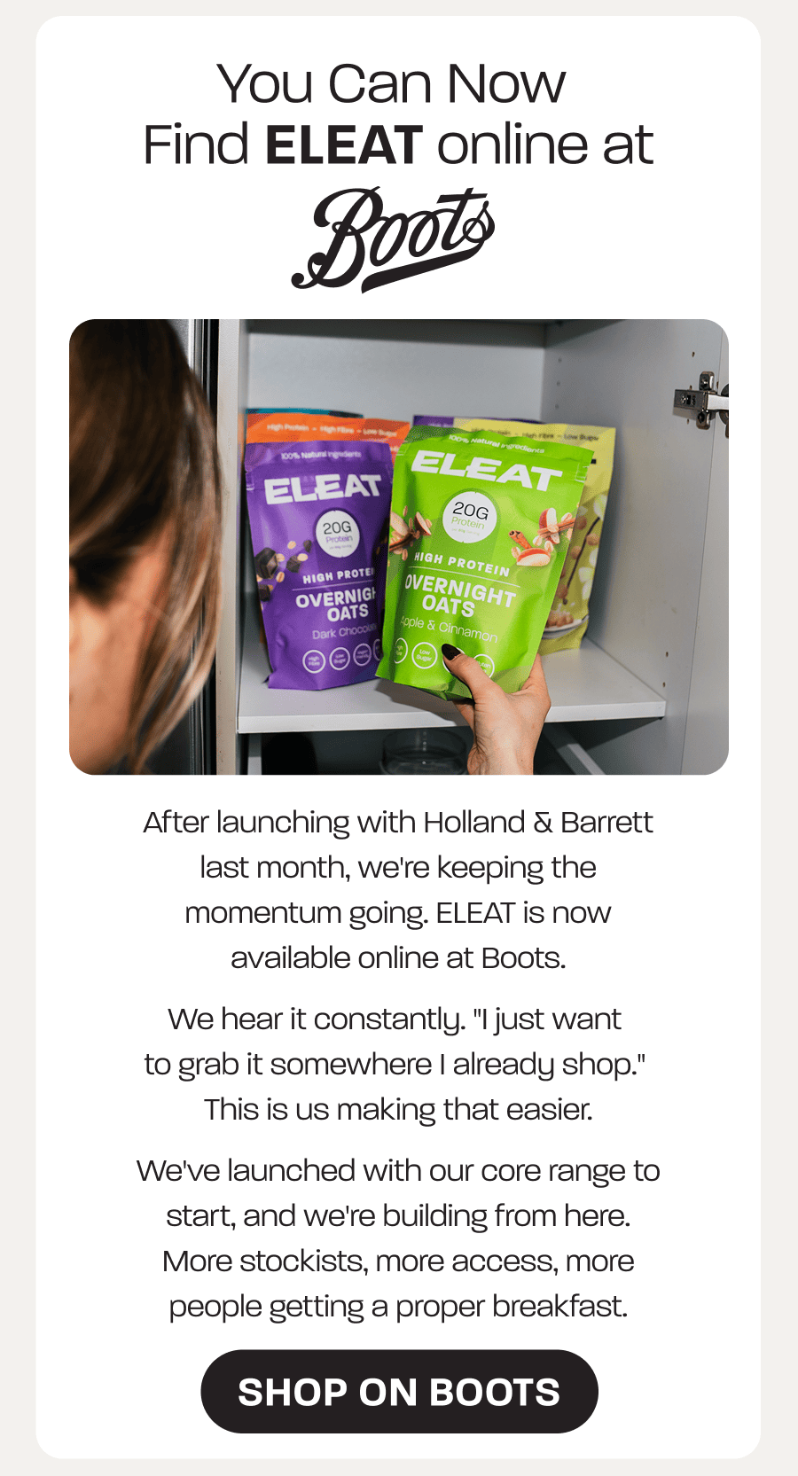 Launched in Boots