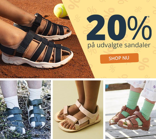 Spar 20% på udvalgte sandaler