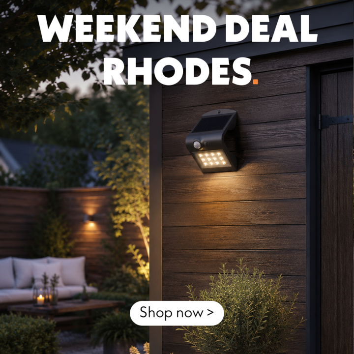 Weekenddeal image Rhodes solar wandlamp