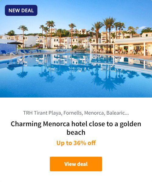 Charming Menorca hotel close to a golden beach