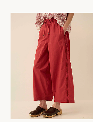 Irina cotton embroidered trousers
