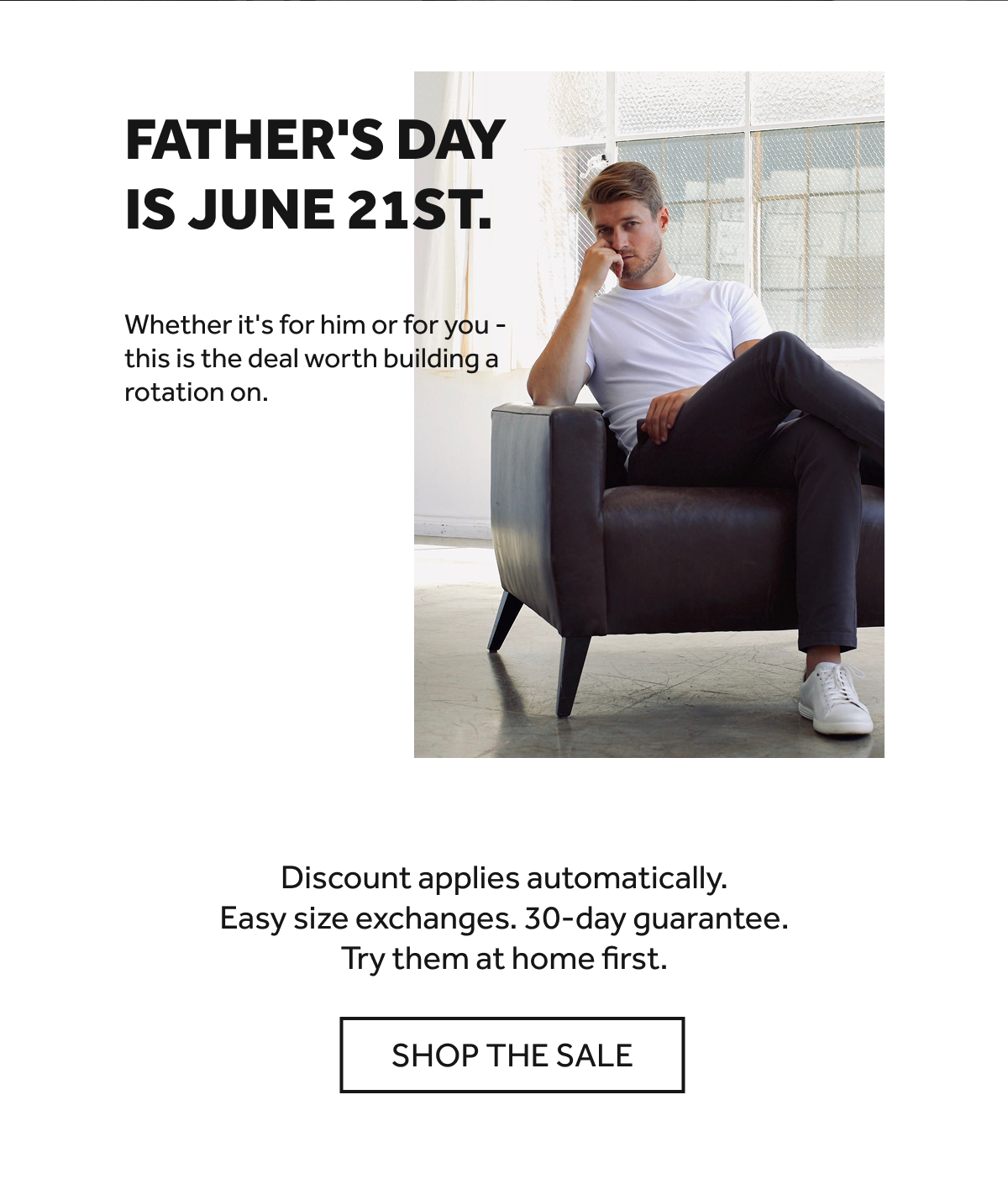 SHOP NOW Buy 1: 15% off | Buy 2+: Free No Sweat Tee | Buy 3+: 30% off