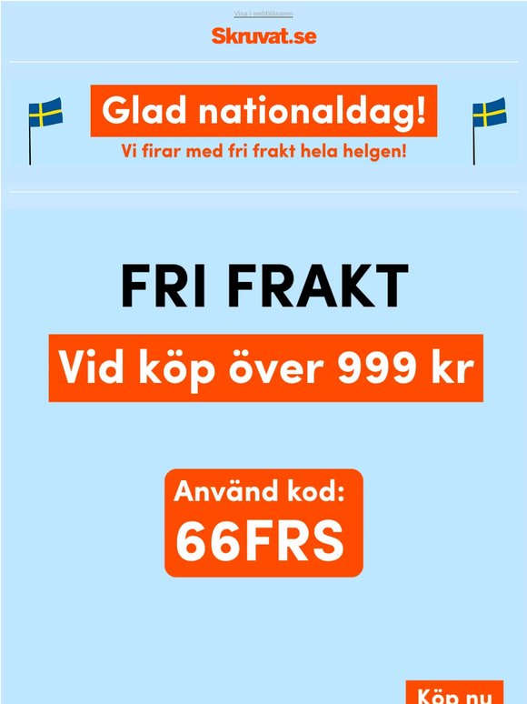 Glad nationaldag - Fri frakt till dig!