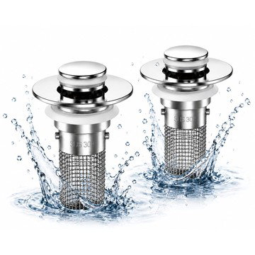 Sink Stopper Hair Catcher Bathroom Pop Up Sink Drain Strainer Filter Plug
