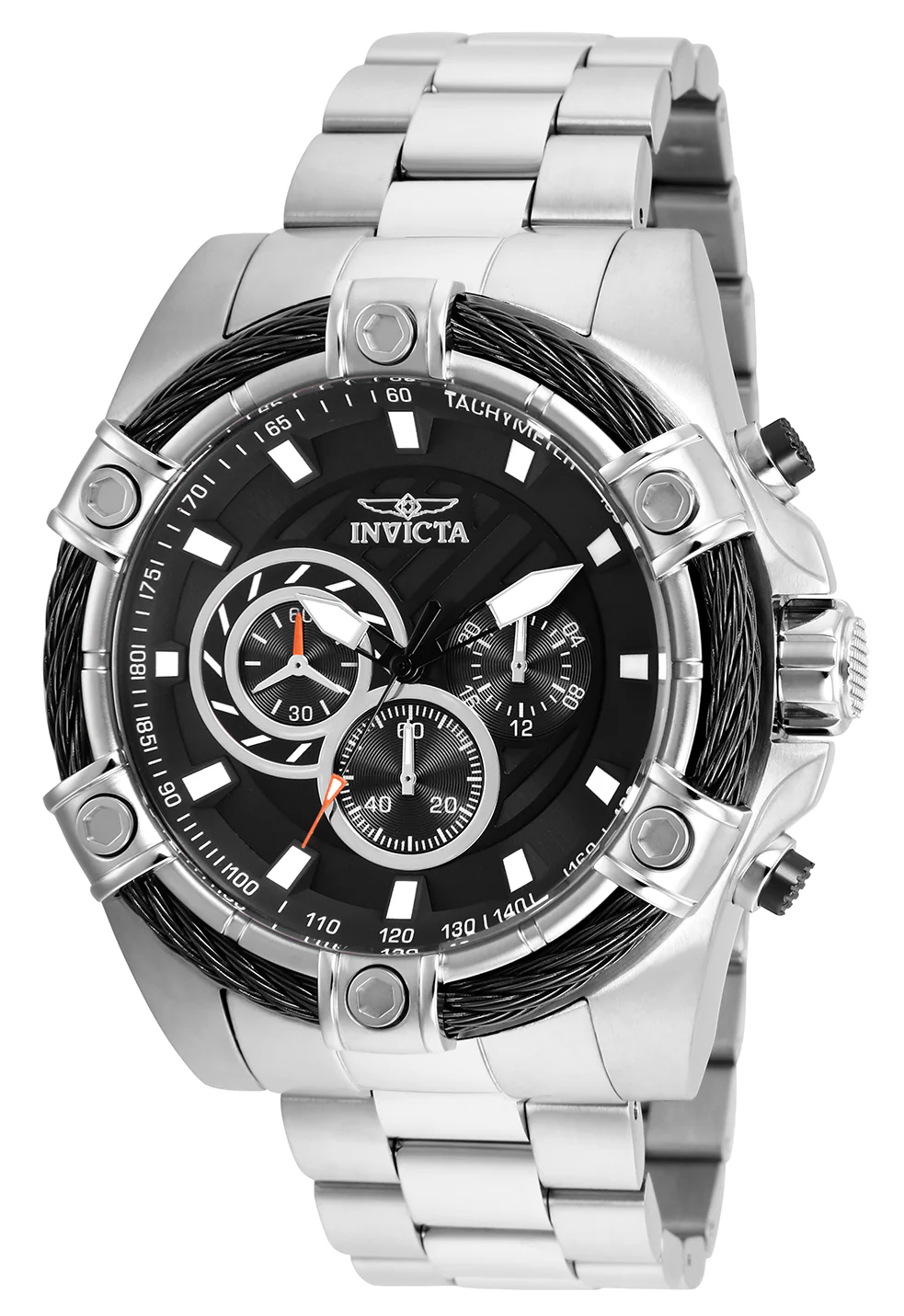 Image of Invicta Men's 52mm Bolt Quartz Chronograph Twisted Cable Bezel Bracelet Watch