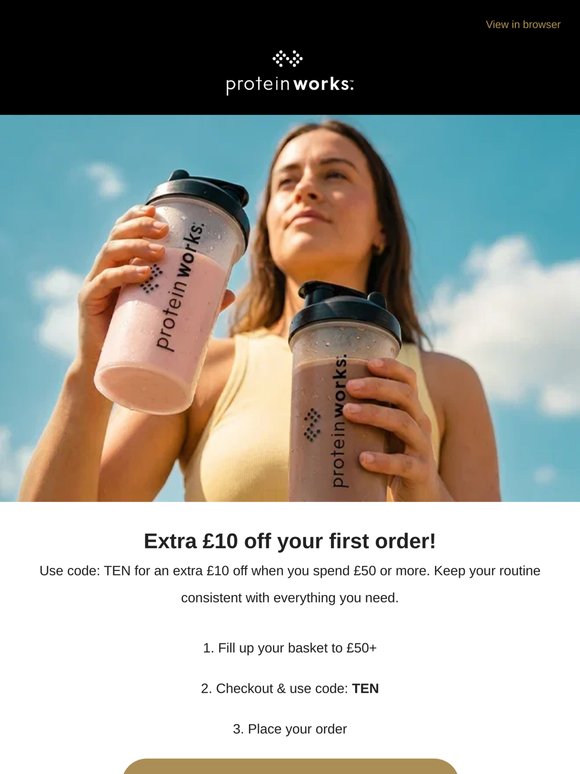 £10 off your first order 👋
