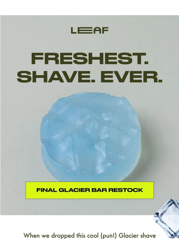RESTOCKED: Glacier Shave Bars 🧊