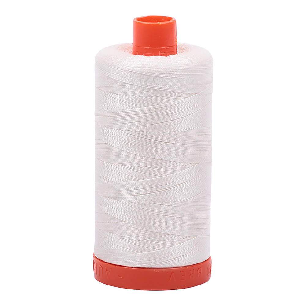 Image of Chalk 50wt Aurifil 100% Cotton Mako Thread Large Spool 1,422 yards