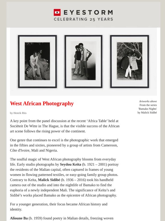 Eyestorm   |   A Cornerstone of Modern Art    |   West African Photography