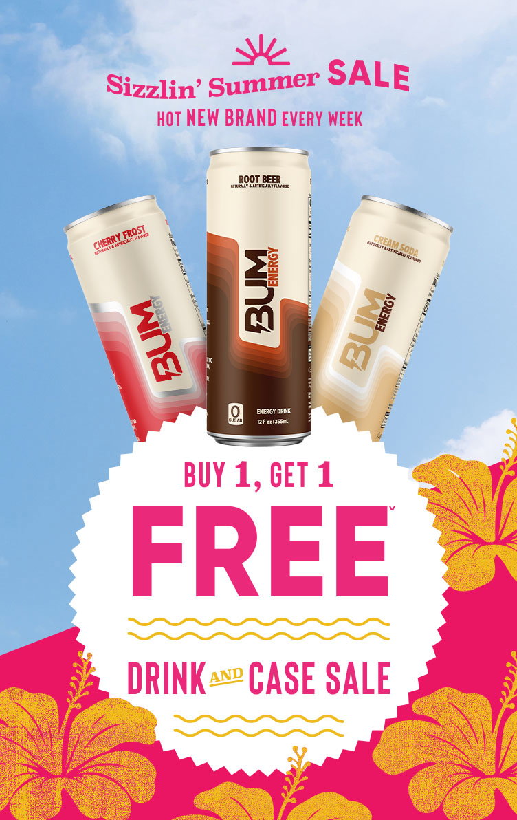 BUY 1 GET 1 FREE DRINK AND CASE SALE