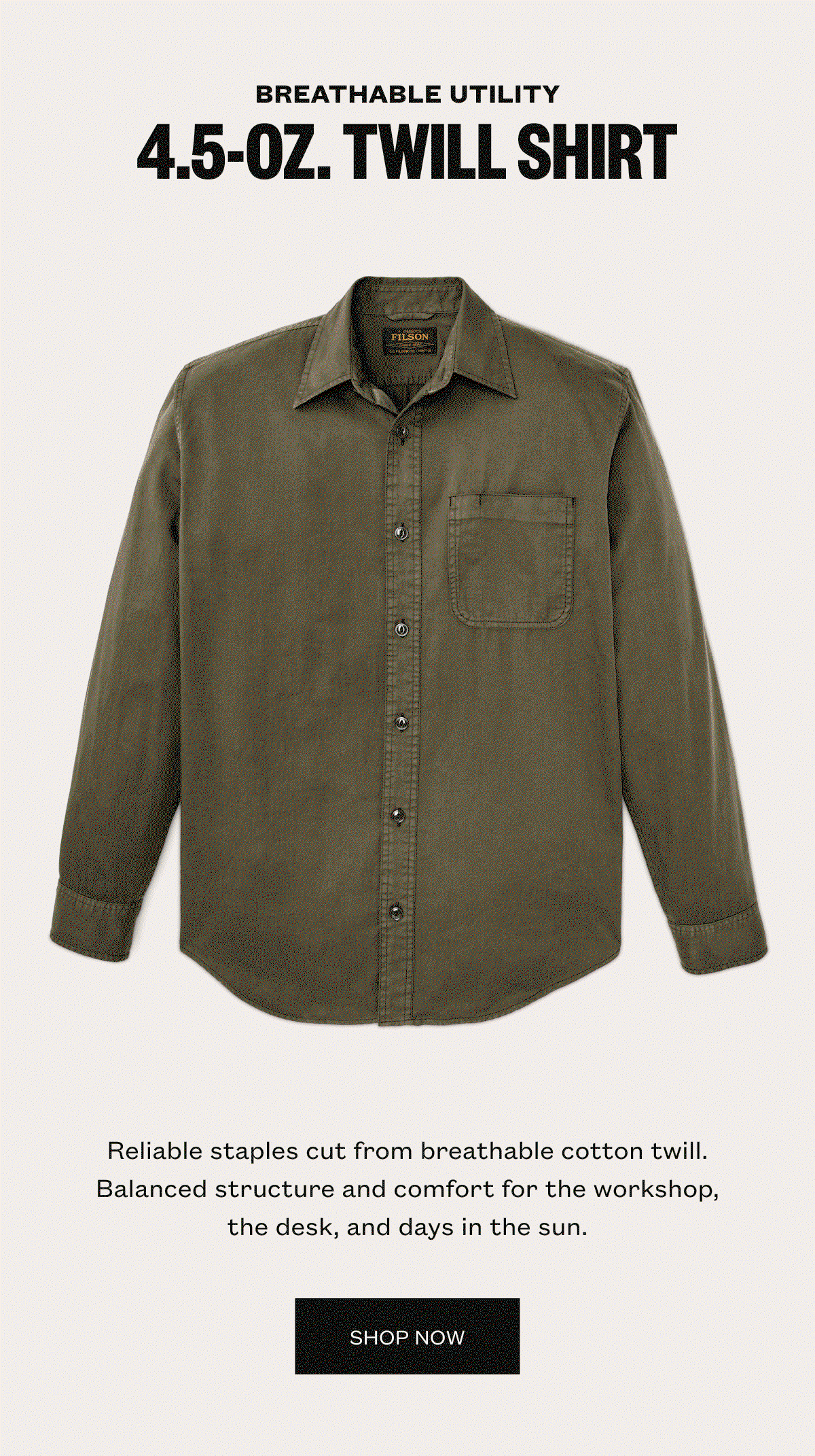 4.5 Oz Twill Shirt