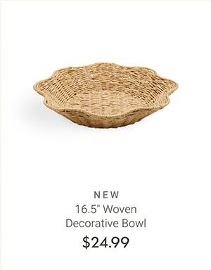 16.5" Woven Decorative Bowl
