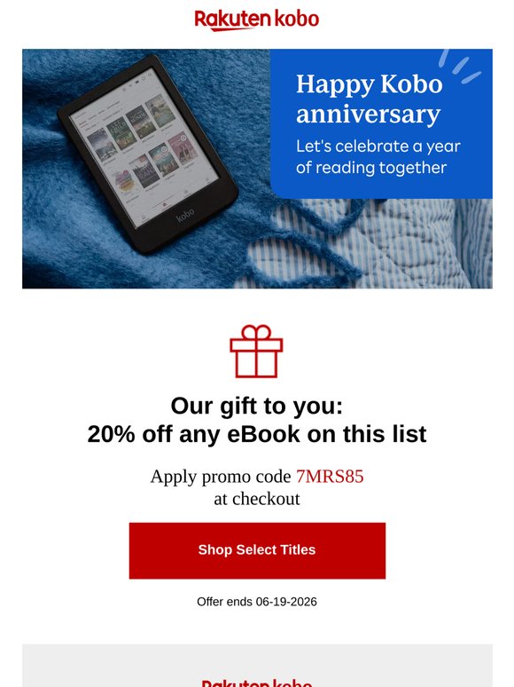 It's your Kobo anniversary
